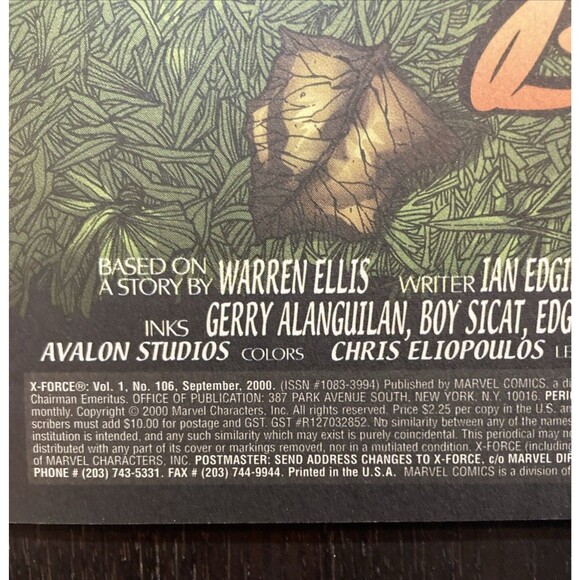 X-Force: Assorted Set with No. 100, 102, & 106. Marvel Comics (2000) - Picture 7 of 10